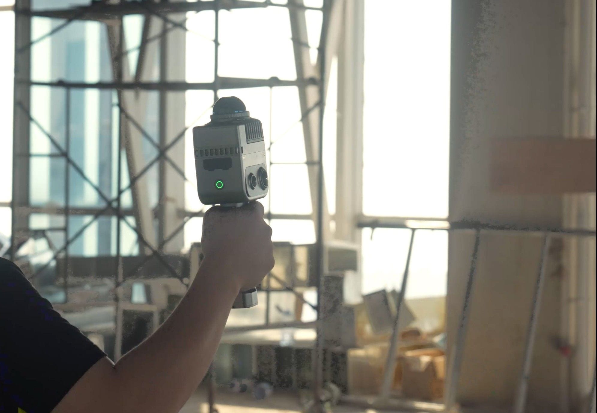 Scanning a construction site mid-build